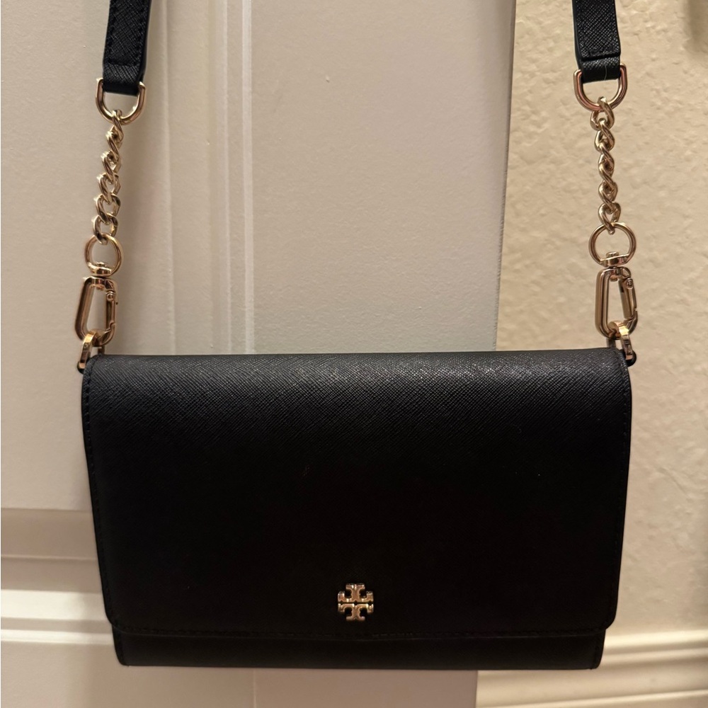 Tory Burch Black Leather Crossbody or Clutch